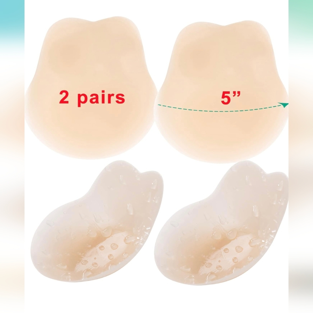 PRETTYWELL Nipple Covers Added Lift Breast Lift Pasties 2 Pairs, Sticky Bras